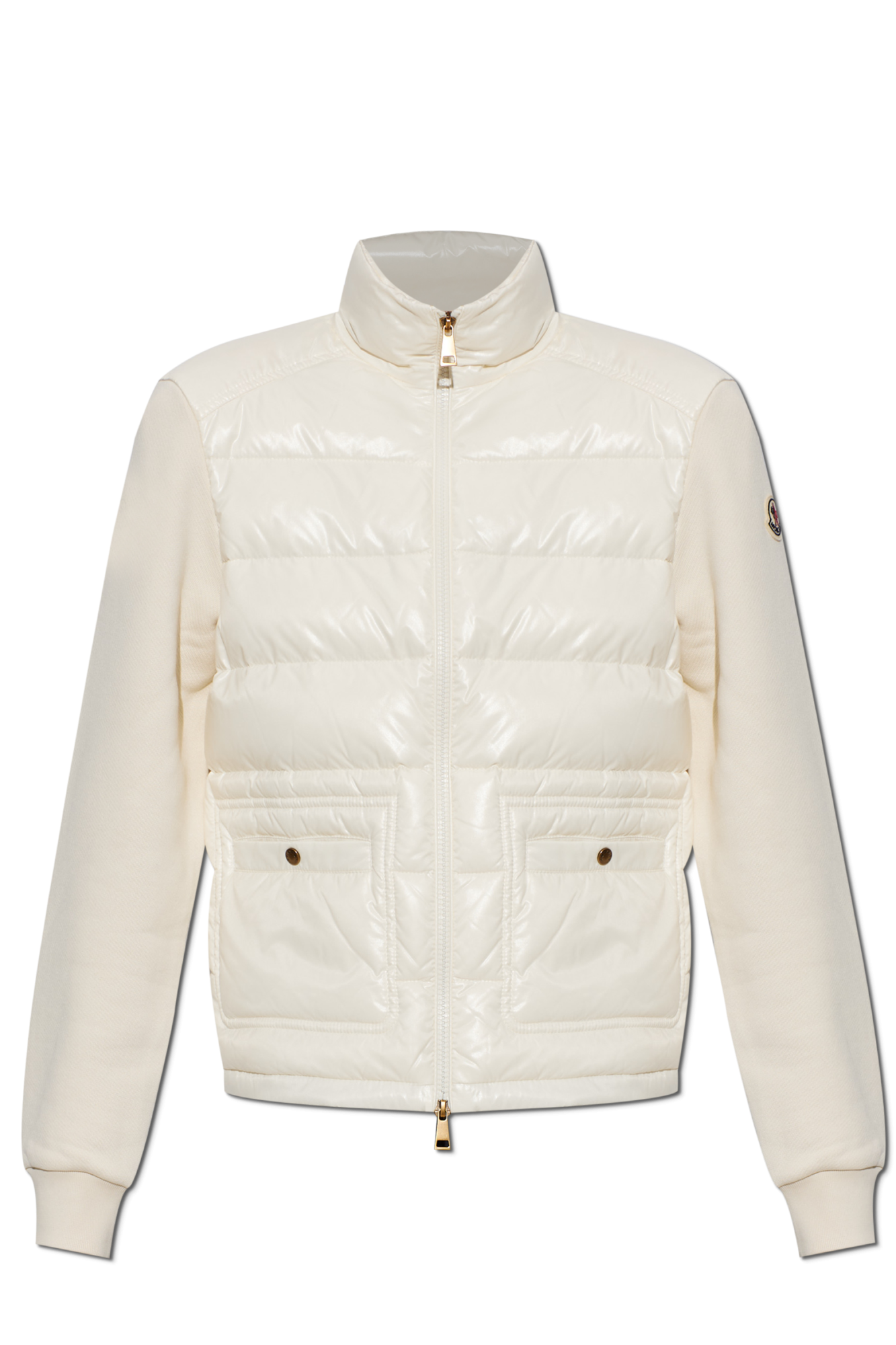 Cream Sweatshirt with quilted front Moncler - Vitkac GB